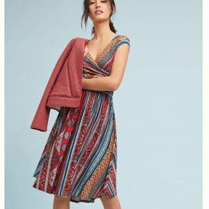 NWT Anthropologie Maeve Tamera Jersey Knit Wrap Dress